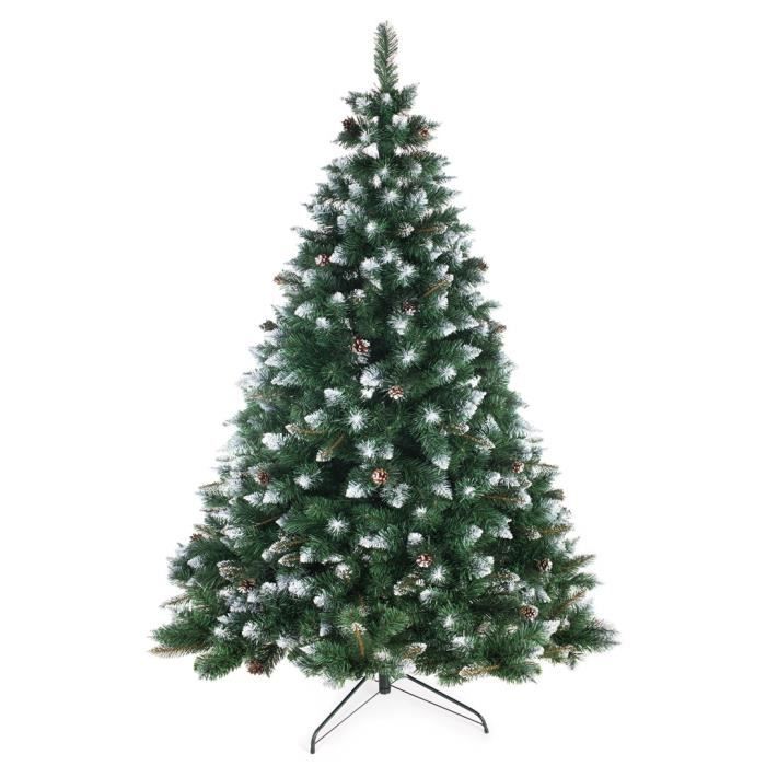 Sapin de Noël artificiel LEMMY en PVC 120 cm - Arbre de Noel avec support - Arbre décoratif avec 