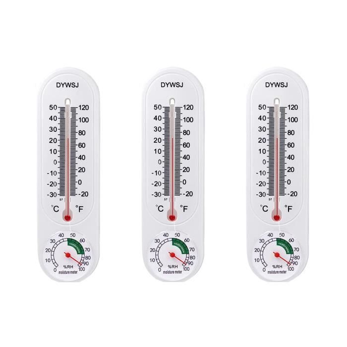 Thermomètre Mural Intérieur, Thermomètre Analogique, Thermomètre Hygromètre  Intérieur, Thermometre Interieur Design, 13cm[S304] - Cdiscount Bricolage