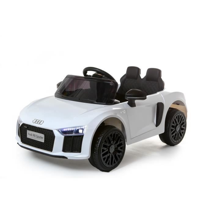 12V Audi R8 Spyder Blanc sous licence Voiture Electrique Pour Enfants 