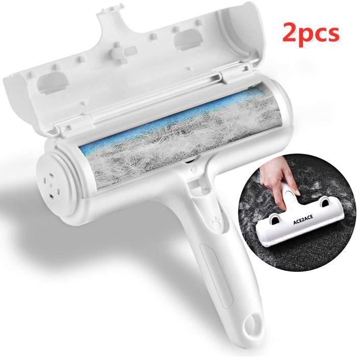 Comparer les prix de Brosse Anti Poils - ACE2ACE - 2pcs - Réutilisable - Facile à utiliser - Pour Chien et Chat