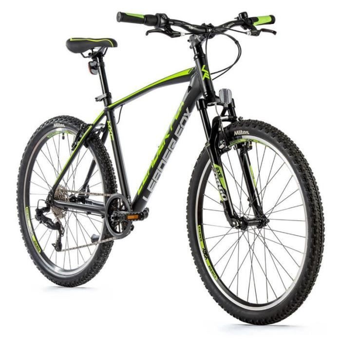 Vélo électrique VTT musculaire Leader Fox Mxc 2023 - noir/vert - 170/178 cm