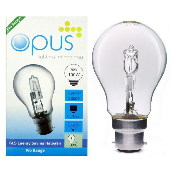 À faible consommation d/'énergie lampe halogène Ampoule GLS 240 V 42 W BC