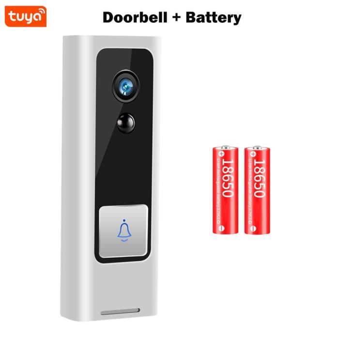 WiFi Sonnette Sans Fil 1080P Intercom Interphone Caméra PIR Audio Bidirectionnel pour Android