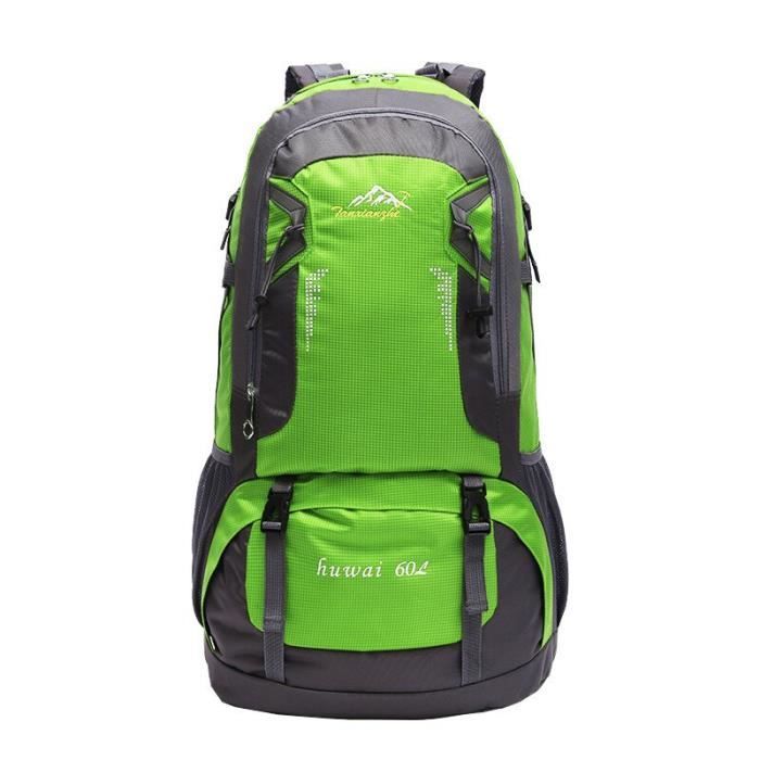 Sac à Dos Randonnée 70L Nylon Léger & Imperméable Trekking, Camping, Escalade, Voyage Rouge - Sacs à dos (13285930