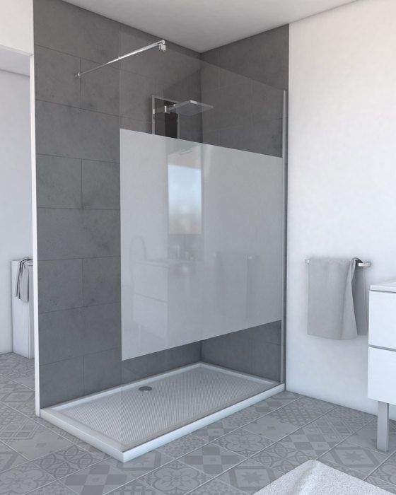 Pack paroi de douche DEPOLIE 140cm profile chrome barre de fixation FREEDOM 2 TELESCOPIC FREEDOM 2 DEPOLI 140 DIM: 140x200cm