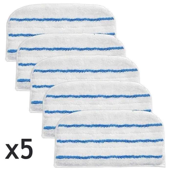 5 Lingettes Microfibre Rechange Pour Balai Vapeur Black+Decker - Compatibles FSM1610/1630
