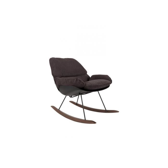 fauteuil design rocky - rocking chair marron