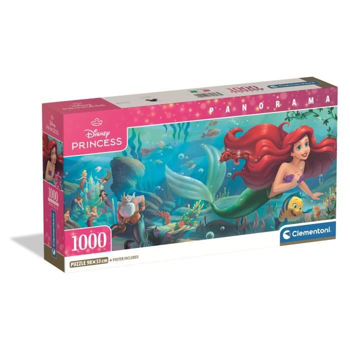 Puzzle Panorama 1000 pièces : La Petite Sirène Clementoni Puzzles