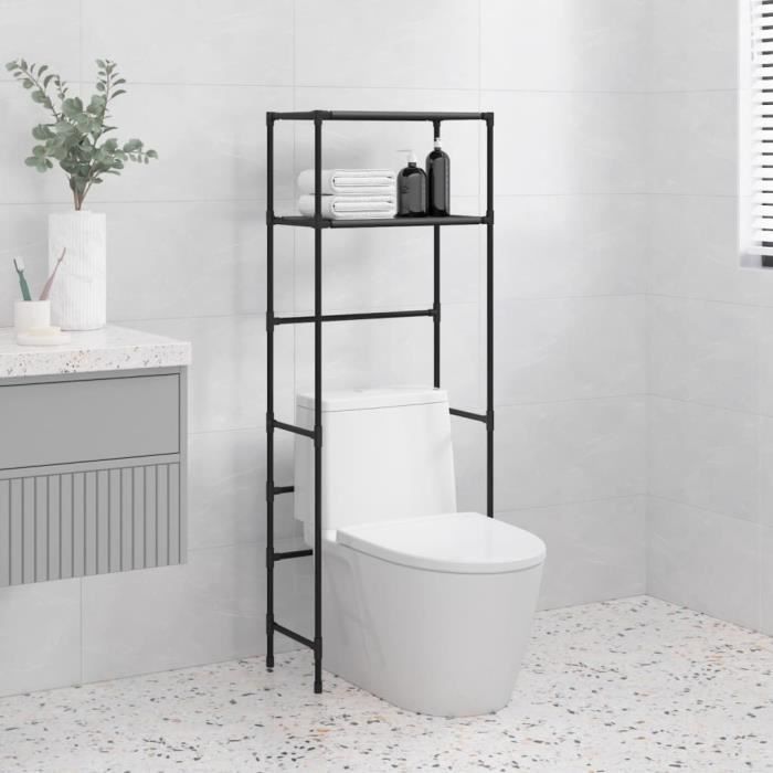 Support de rangement pour serviettes de toilette en fer Étagère de toilette  à 3 niveaux support de salle de bain noir -GAR - Cdiscount Maison