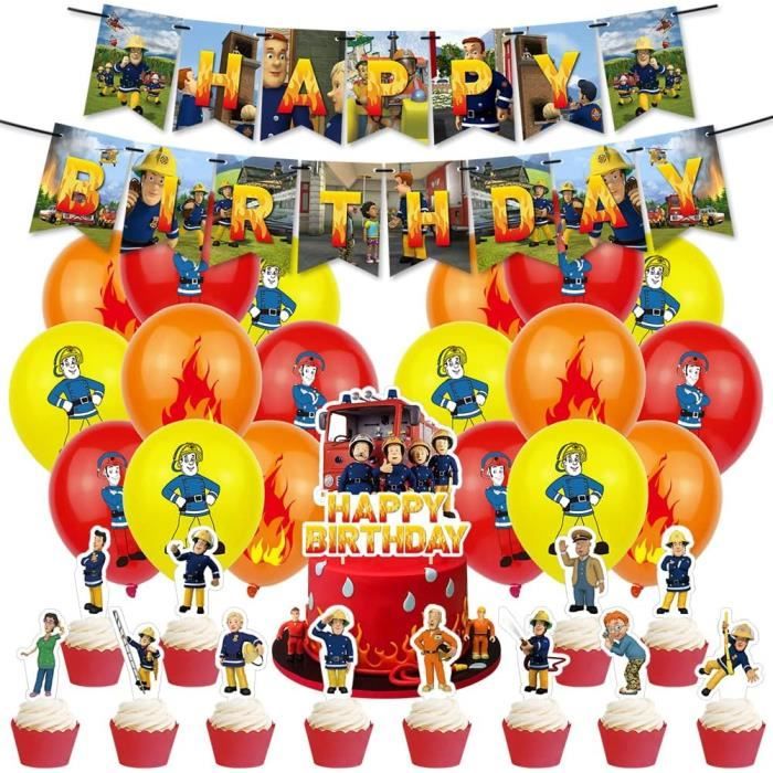 Décoration De Gâteau,13--Décoration De Gâteau De Camion De Pompiers En