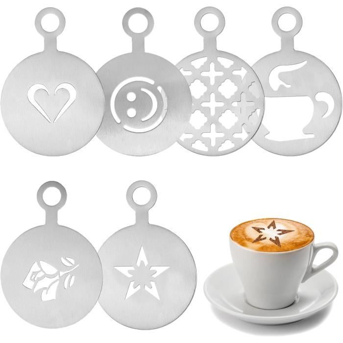 Pochoirs Café TOZBLEU - 24 Motifs Latte Art Pour Déco Cappuccino & Cookies