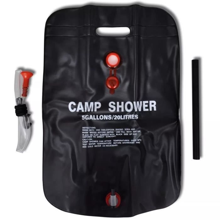 Douche solaire d'extérieur de camping 20 L 2 pcs Type HENXUAN