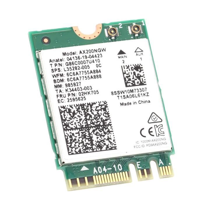 Carte Réseau WiFi AC 7265 Bibande - Mini PCI-E Demi-Hauteur 802.11ac 1200Mbps Pour Ordinateur