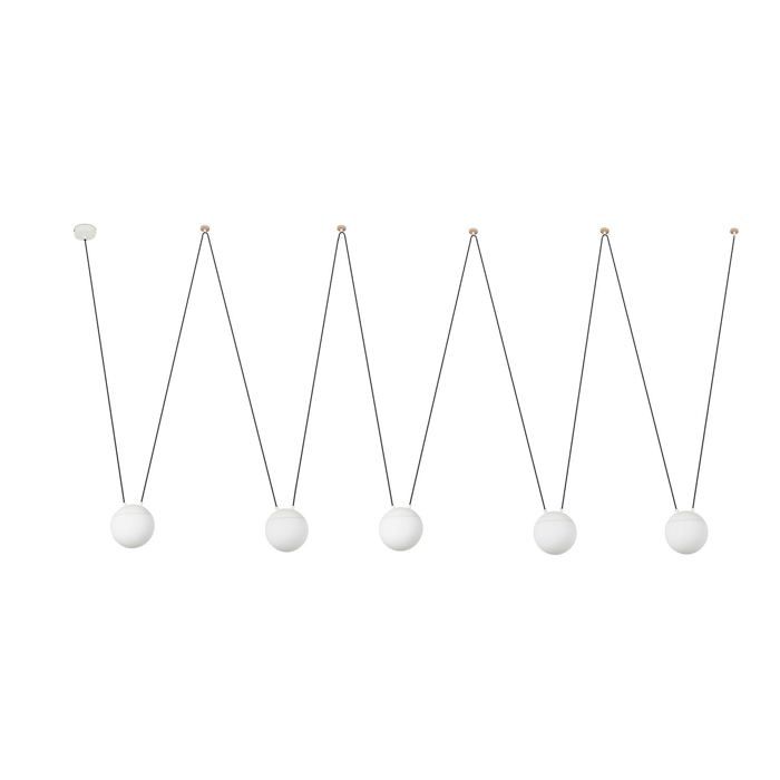 Suspension Mine 5 Lampes 40W + Câble 10m Blanc Suspension Mine 5 Lampes 40W + Câble 10m Blanc