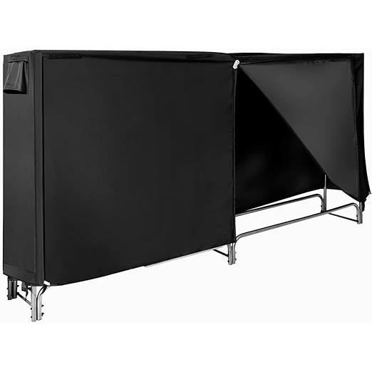 Himimi Porte-Bûches Extérieur Réglable 235x25x116 Cm - Abris Bois 1,2 M³ Avec Housse