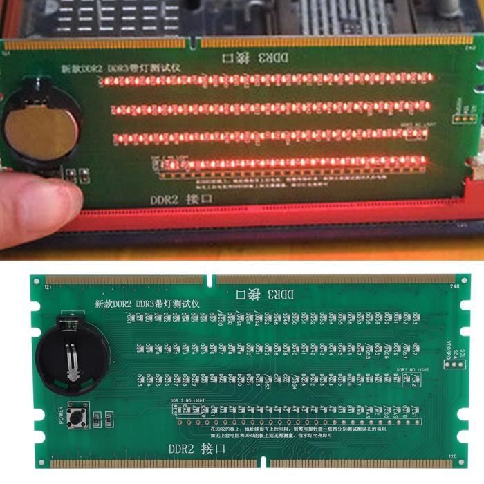 Carte Testeur DDR4 Pour Ordinateur Portable - Diagnostiqueur Mémoire Avec LED - Format SO-DIMM - Neuf Sous Emballage