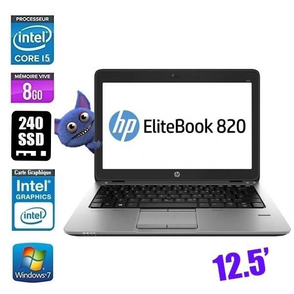 HP ELITEBOOK 820 G1 CORE I5 8GO 240GO - GRADE C