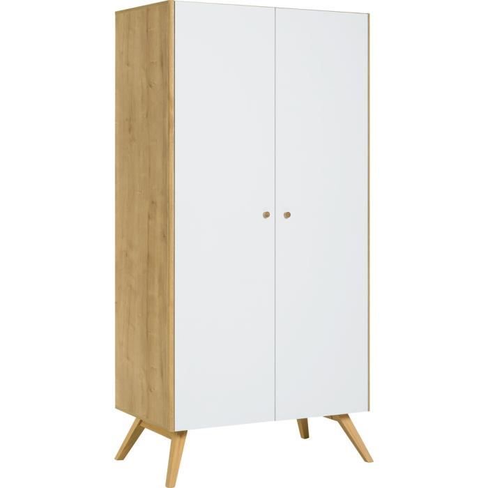 NATURE Armoire style scandinave 207.5x101x58 cm Penderie + 6