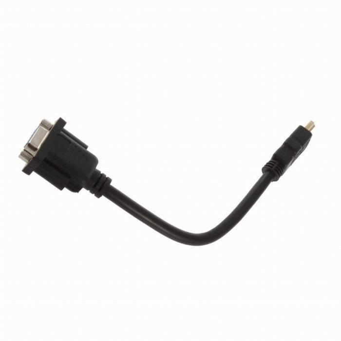 Câble VGA HD D-Sub15 Mâle Vers Mâle 150 Cm - Connecteur Coudé - Pour écran, Projecteur, Vieux PC - 3