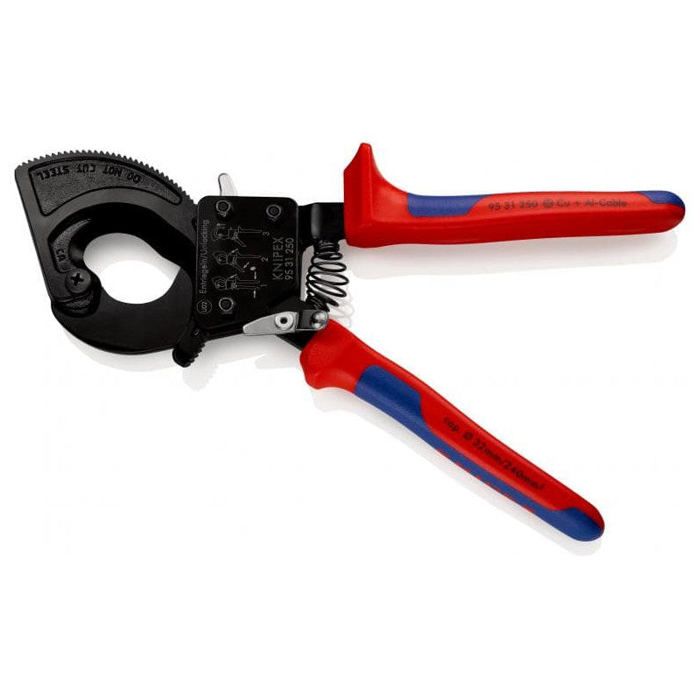 Coupe-câbles à cliquet - KNIPEX - 95 31 250 - Cuivre et Aluminium - 32mm - 240mm²