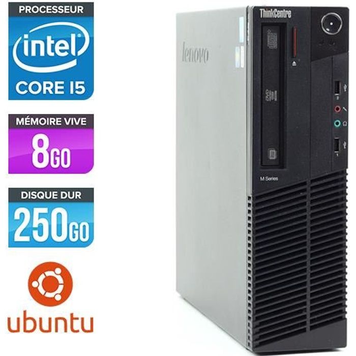 PC Lenovo M91P - Intel Core i5 - 8Go - 250Go - Linux Reconditionné - Lenovo reconditionné disponible sur Cdiscount Seconde Vie
