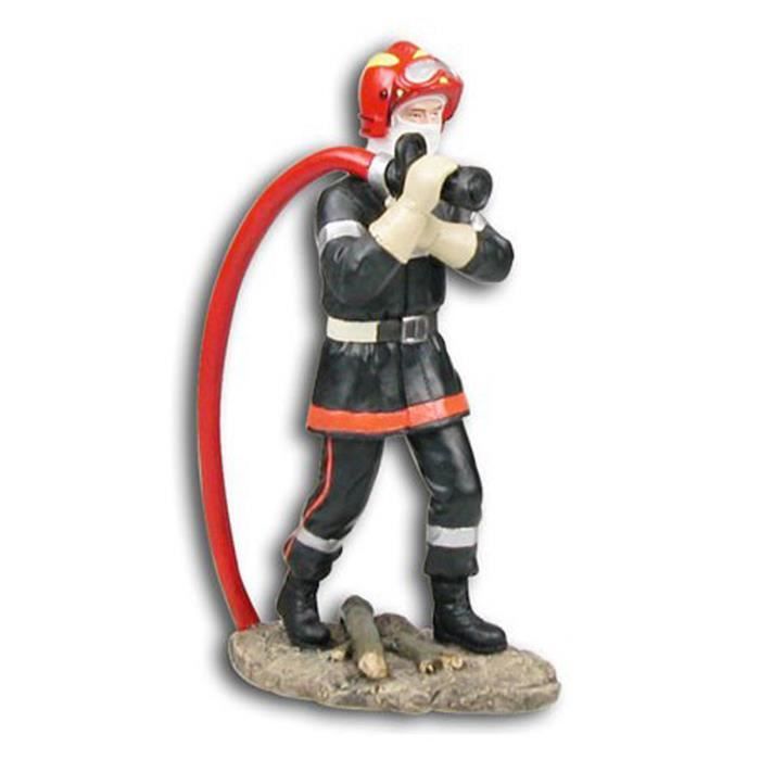 Figurine 'Pompiers' avec lance incendie en forêt 20 cm [Q4493