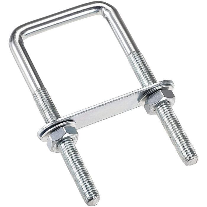 Lot De 3 Ensembles De U-Boulons Carrés – 32mm X 100mm, Filetage M8, Marque Uxcell (neuf)