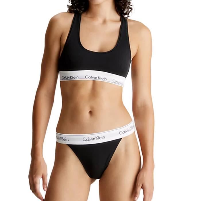 Ensemble Brassière Et String Noir Femme Calvin Klein Jeans Modern Black -  Cdiscount Prêt-à-Porter