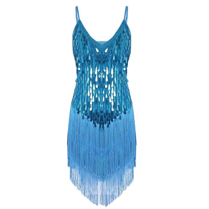 Robe salsa bleu hotsell