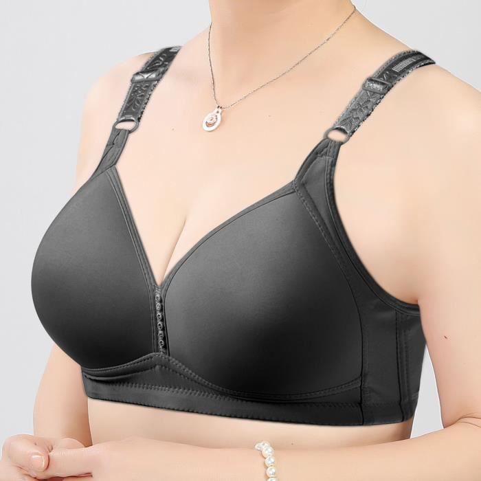 Dames Mode Confortable Grande Taille Sans Anneau En Acier Reglable Push Up Sous Vetements Soutien Gorge Soutien Gorge Noir 42 95C Noir Cdiscount Pret a Porter