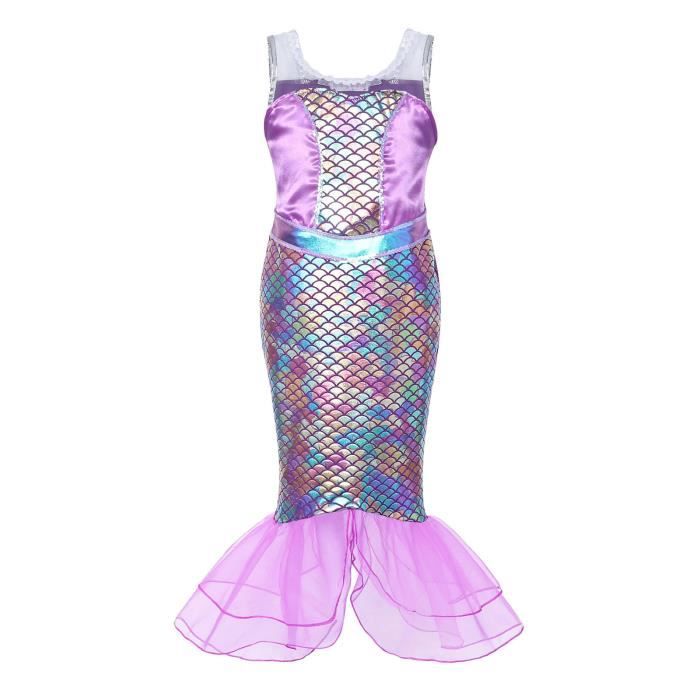 Amzbarley Fille Robe Princesse Sans Manches Costume Enfant Deguisement Fete Cosplay Carnaval D Halloween Anniversaire Robes Cdiscount Jeux Jouets