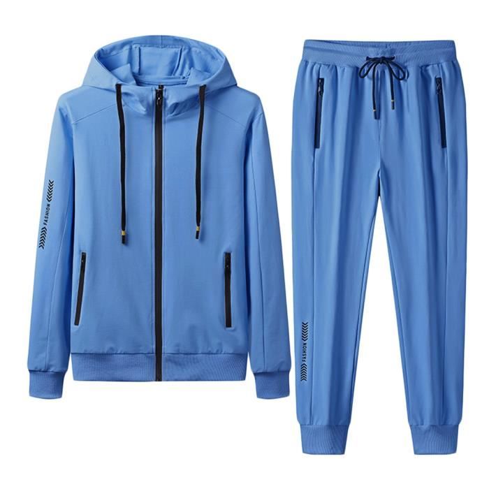 Survêtement 2 Pièces Homme 2024 - Sweat à Capuche + Pantalon, Décontracté, Pour Sport Et Loisirs