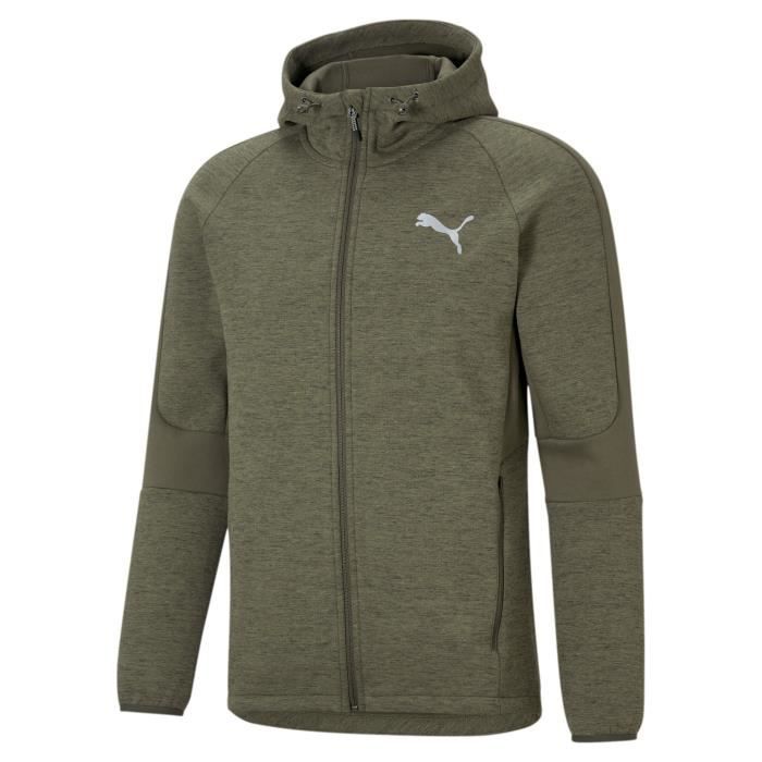 Sweatshirt Full-zip Puma Evostripe - vert