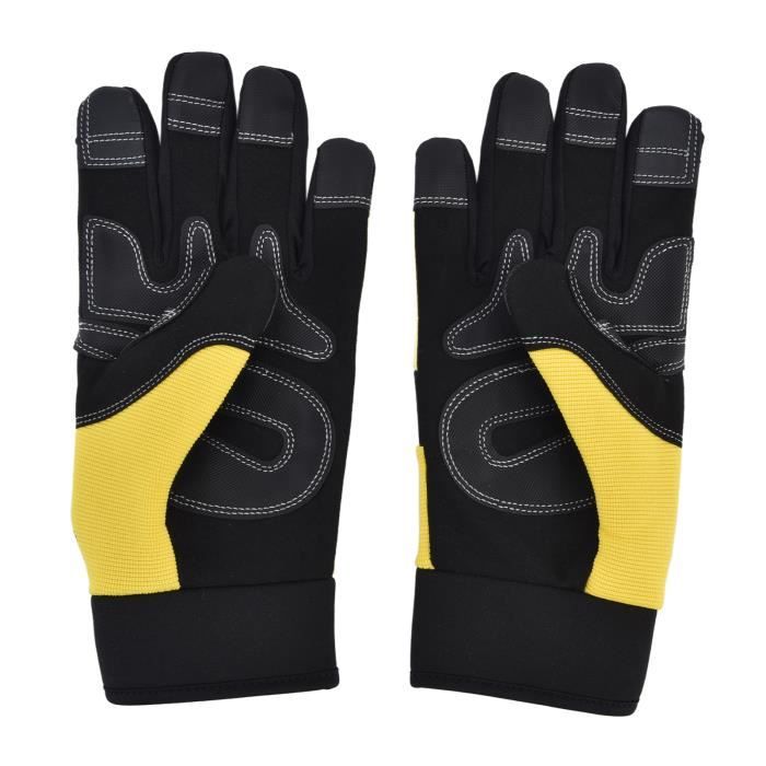 gants de jardinage écran tactile - ej.life - jaune - tissu microfibre - adulte - mixte