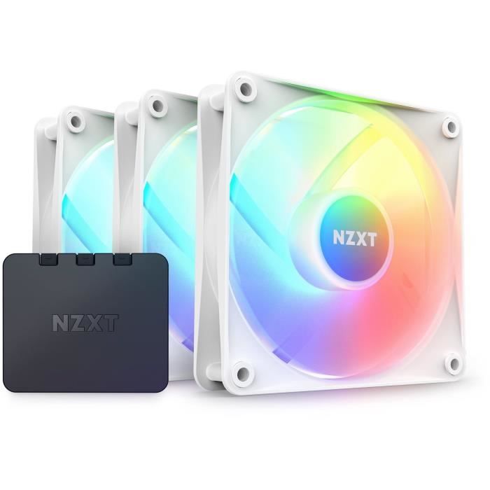 Ventilateur – NZXT – F120 Core RGB Triple Pack – 120 mm – Éclairage RGB personnalisable – 8 LED adressables