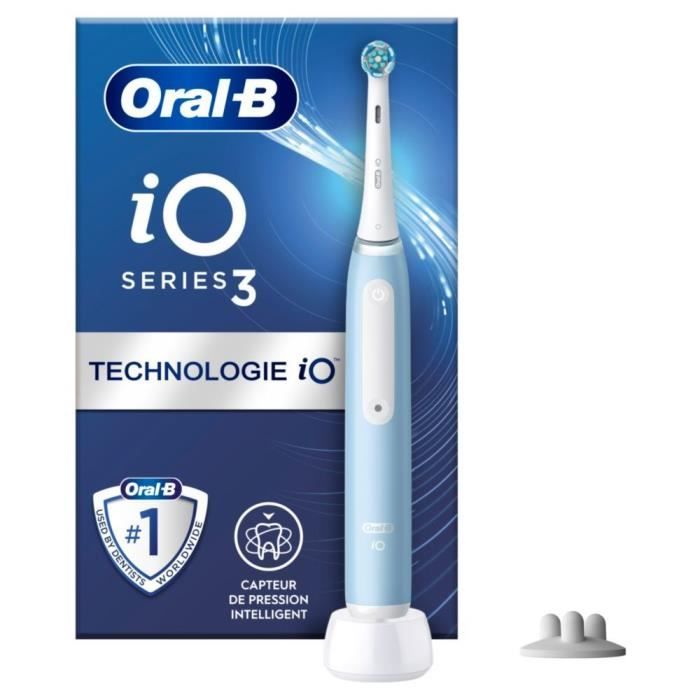 Oral-B iO 3S Brosse À Dents Électrique Bleue, 1 Brossette