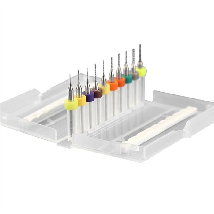 10pcs Impression Carte De Circuit Imprimé Circuit 0.8 mm Micro Forets Carbure Board CNC Outil à Graver