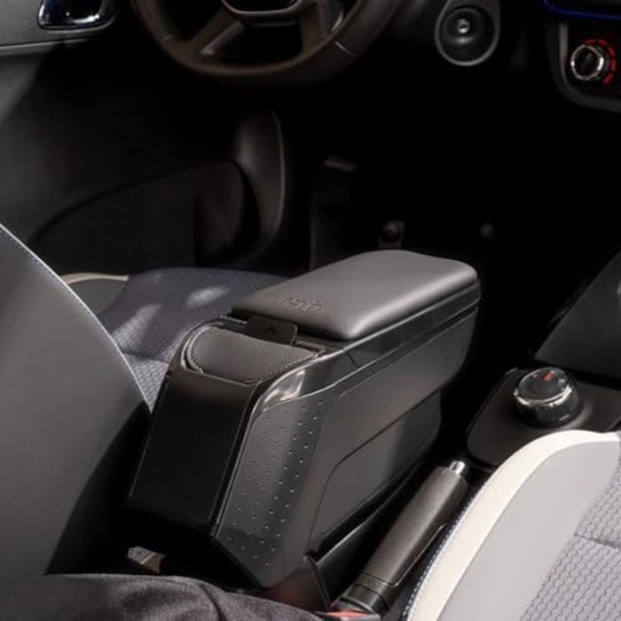 Accoudoir Central Rati Armster2 Pour Renault Zoe 2017-2019 - Noir Avec Compartiment Rangement