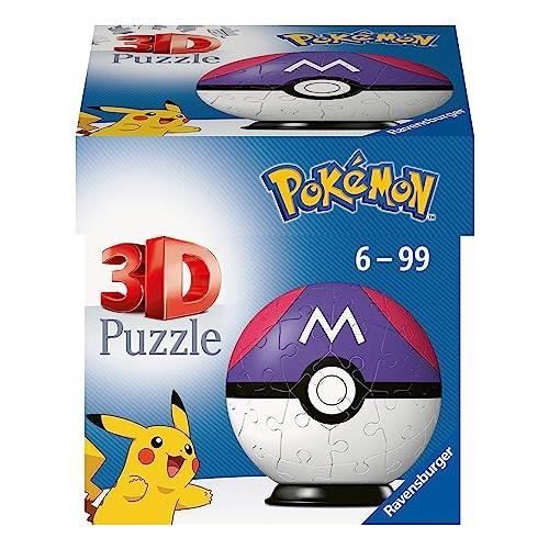 Puzzle 3D Pokémon - Ravensburger - Master Ball - 54 pièces - Pour enfant de 6 ans et plus