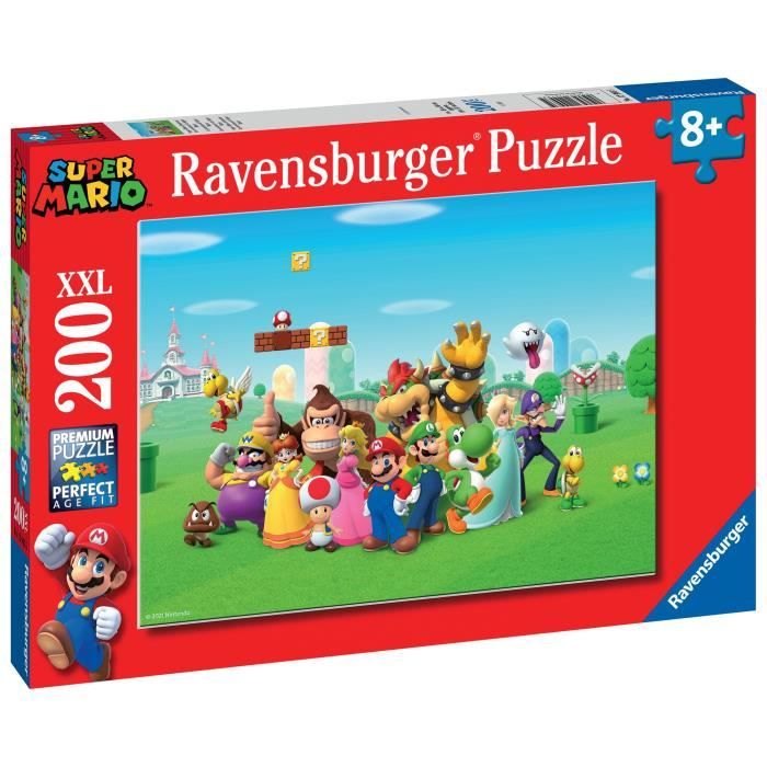Puzzle 200 pièces XXL - Les aventures de Super Mario - Ravensburger -  Dessins animés et BD - Enfant - 8 ans - Cdiscount Jeux - Jouets
