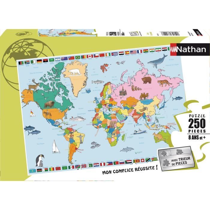 Puzzle 250 Pcs Carte Du Monde