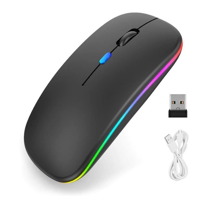 Souris sans fil – SALUTUYA – Modèle intelligent – Rechargeable – 3 DPI – Design silencieux