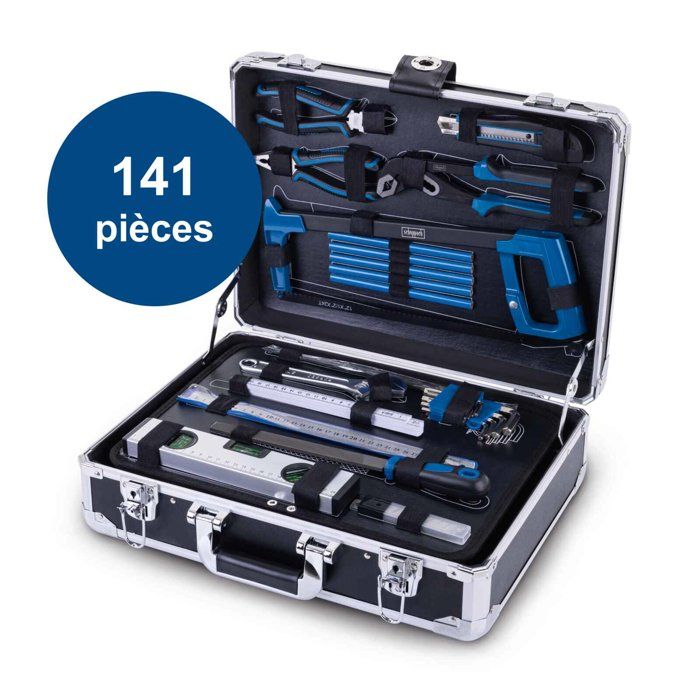 Scheppach Mallette à outils TB200 - C outils - Boîte à outils - Boîte de rangement - 141 pièces - En chrome vanadium - vue 1