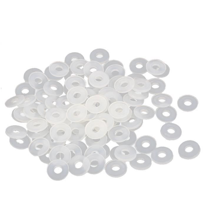 sourcing map M3 x 8mm x 1mm plat Nylon rondelles isolantes Joints étanchéité Blanc 100PCS sourcing map M3 x 8mm x 1mm plat Nylon rondelles isolantes Joints étanchéité Blanc 100PCS