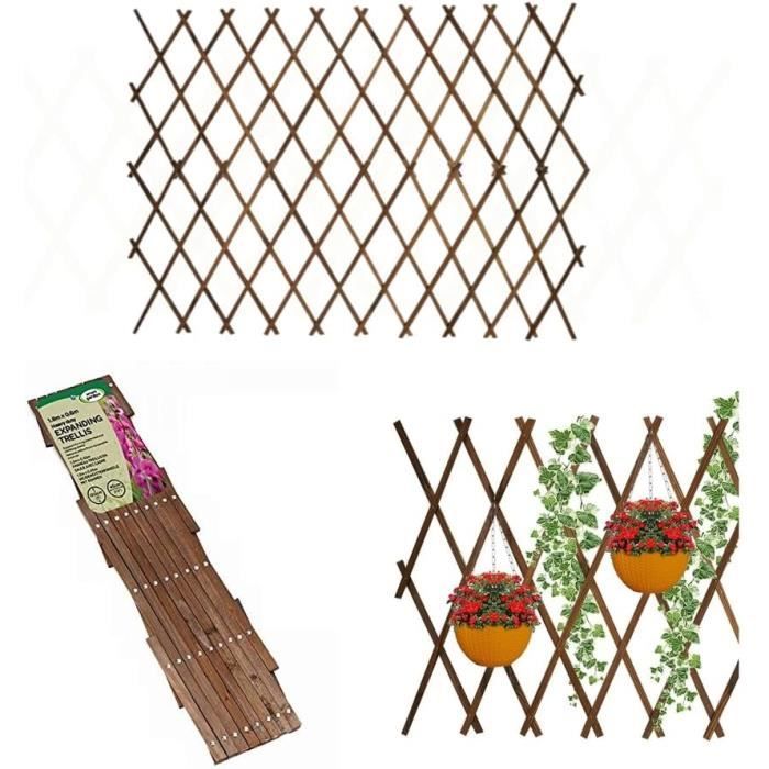 Treillis En Bois Pour Plantes Grimpantes 1.5m - Pyramide Gris Ardoise - Support Roses, Lierre, Légumes