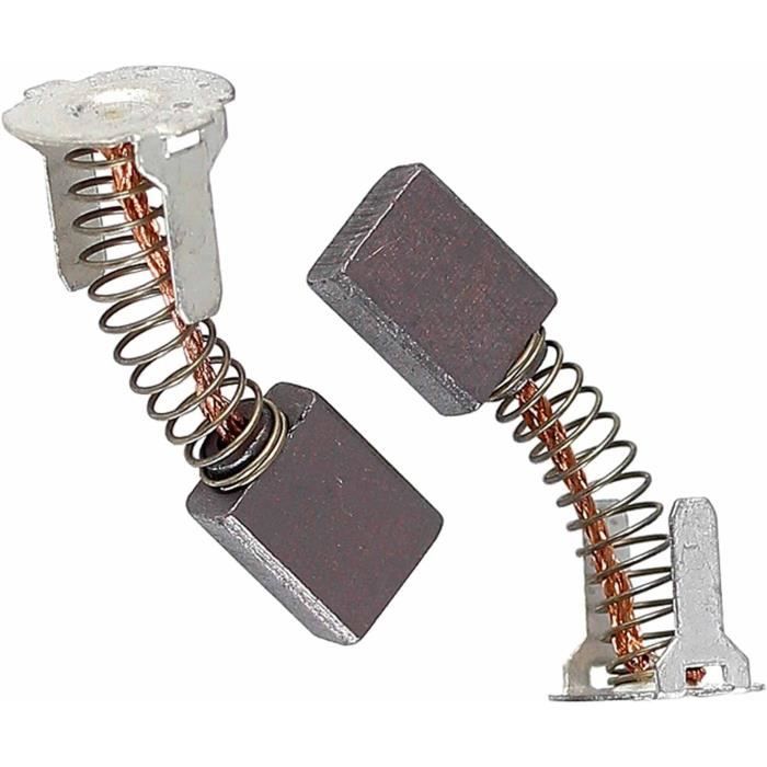 Balais De Charbon ECSiNG 5x5x8mm - Lot De 2 Paires Avec Ressorts - Compatible Bosch 300/395/595/3000