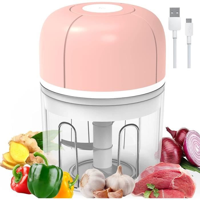 GEYUEYA Home Hachoir à oignons électrique 350 ml, USB - Petit hachoir à