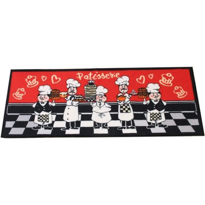 Tapis Antidérapant 50X160Cm Rouge, Vert, Jaune Lavable En Machine