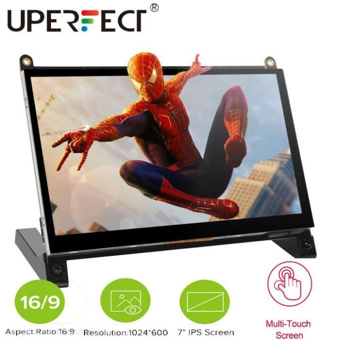 2021 NOUVEAU Moniteur à Ecran Tactile LCD 7Pouces 1024×600 HDMI pour Raspberry Pi B + / 2B