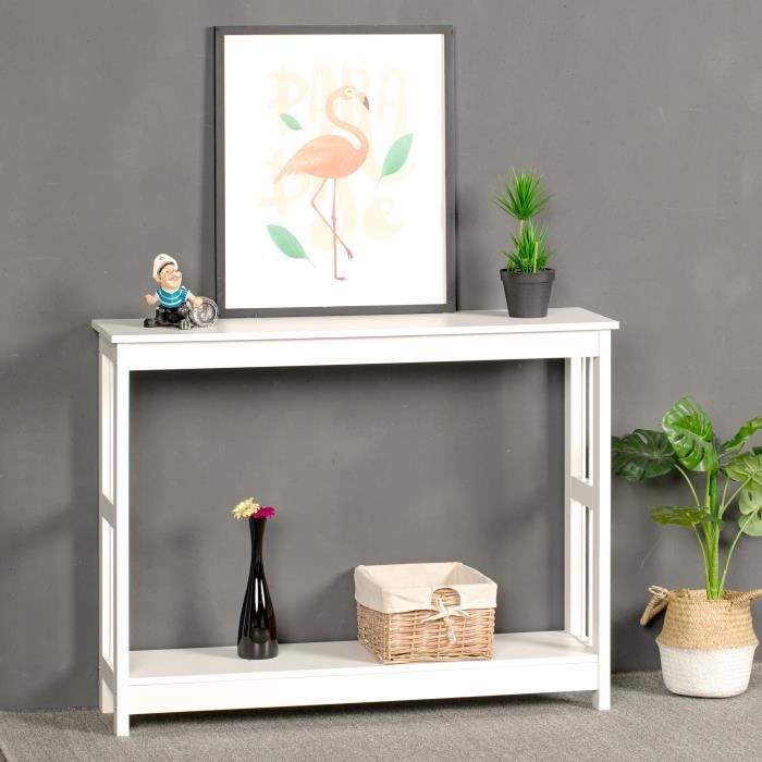 Tribesigns Console, 120 x 30 x 83,5 cm, table d'appoint, table d'entrée, table de canapé pour entrée, couloir, salon, bois naturel | Leroy Merlin